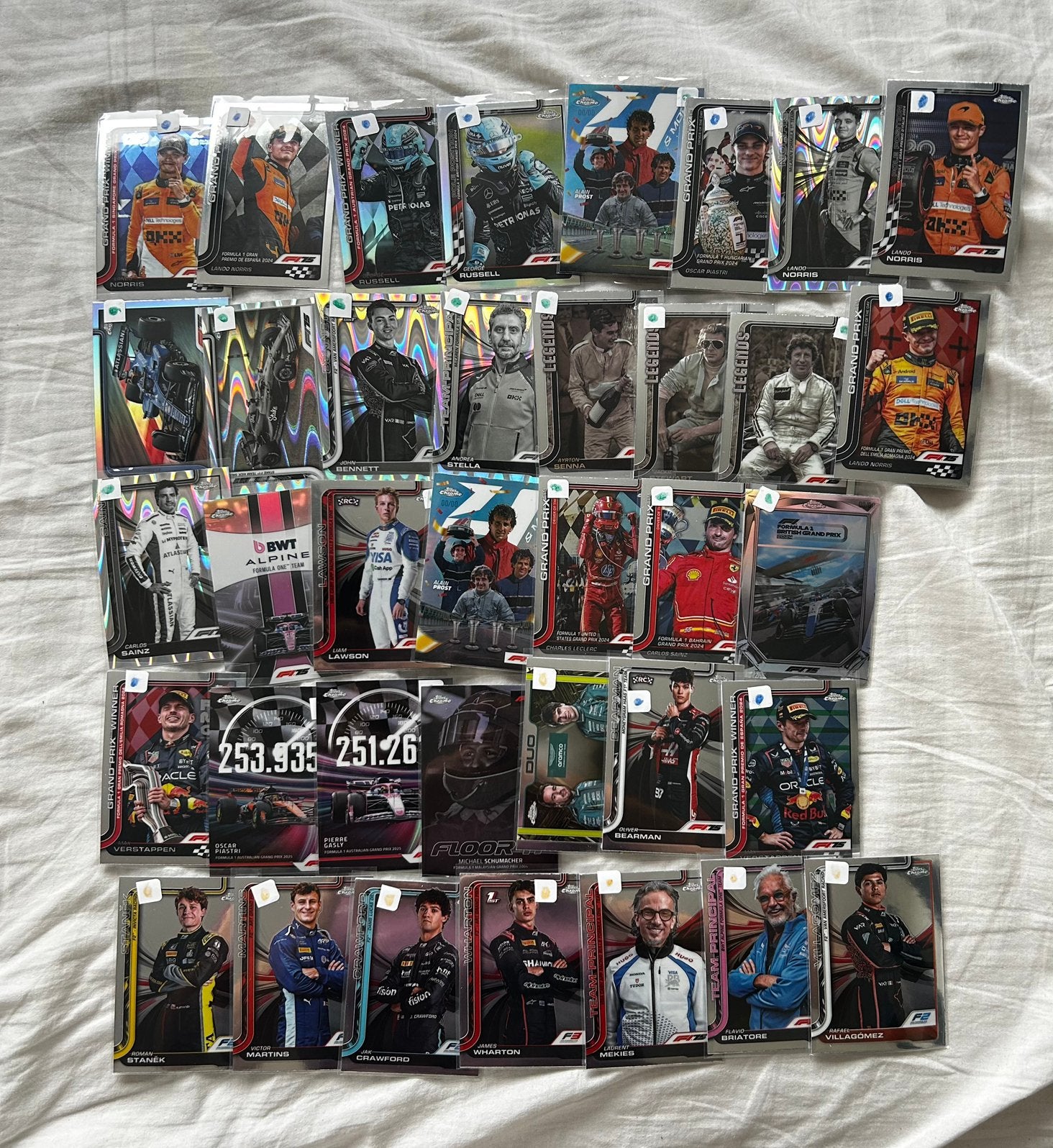 Lot 37 Topps F1 cards 2025, Ophalen of Verzenden, Zo goed als nieuw, Meerdere plaatjes