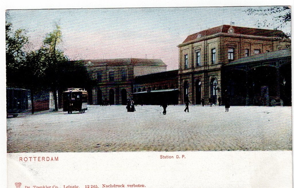 Rotterdam 1905. Station Delftsche Poort (tram)., Ophalen of Verzenden, Voor 1920, Ongelopen, Zuid-Holland