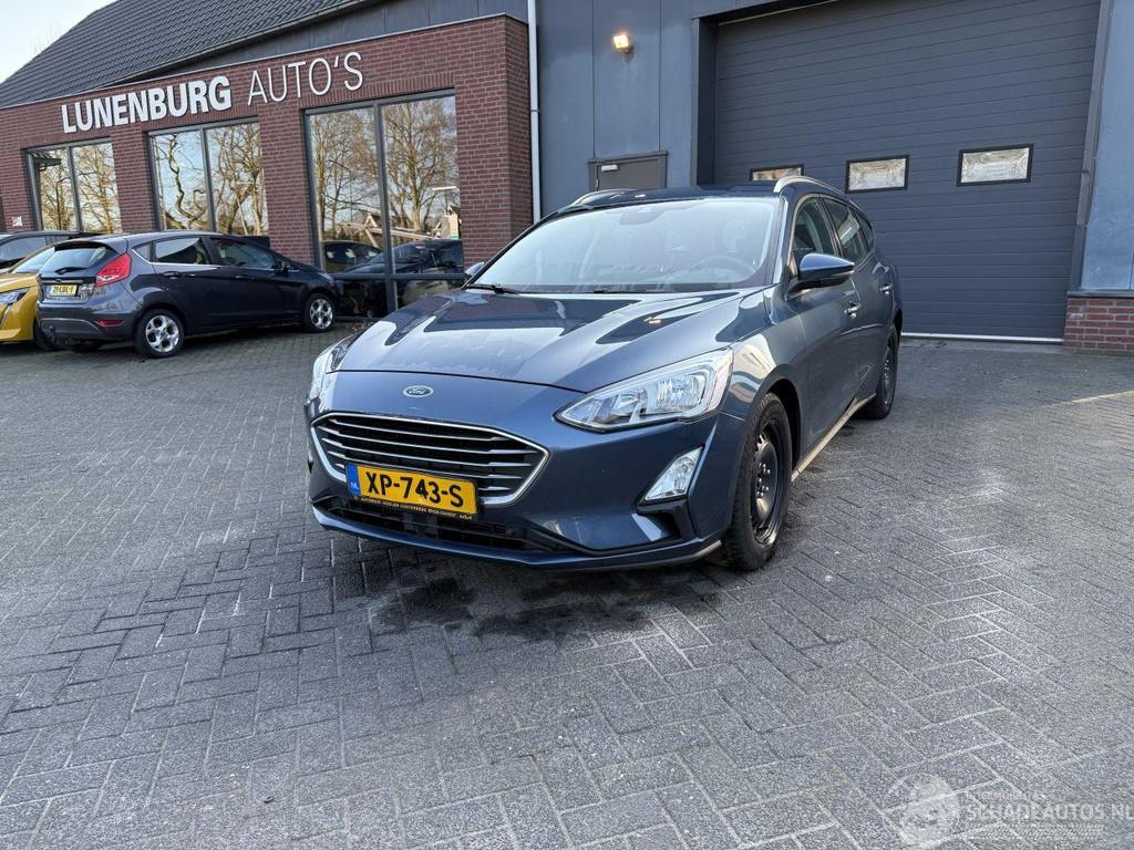 Ford Focus 1.0 EcoBoost Titanium Business (bj 2019), Auto diversen, Schadeauto's, Blauw, Stationwagon, Handgeschakeld, 1000 cc
