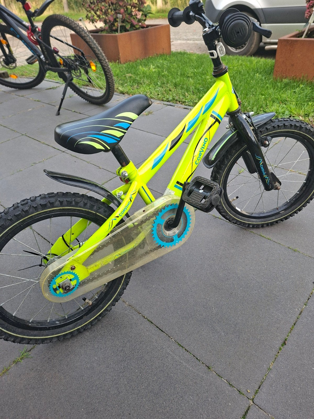 Kinderfiets 16 inch - Corvino - Neon Groen, Fietsen en Brommers, Ophalen, Gebruikt, 16 tot 20 inch, Corvino