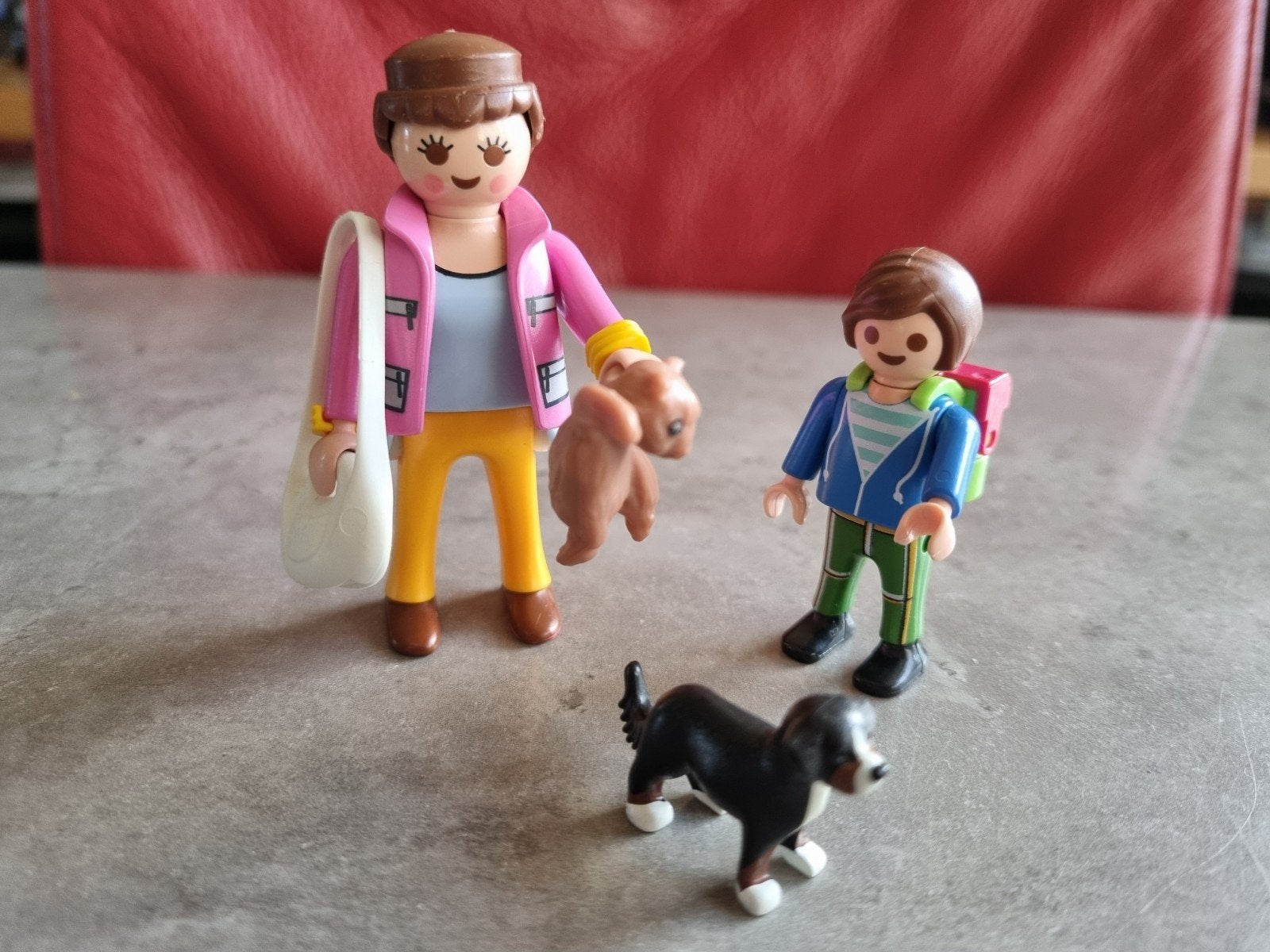 Playmobil DUOPACK,5513,MOEDER MET SCHOLIER/KIND,Compl,Inwst!, Kinderen en Baby's, Complete set, Ophalen of Verzenden, Zo goed als nieuw