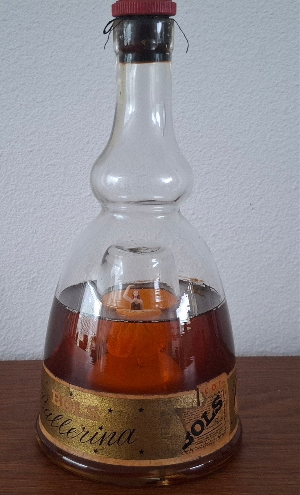 Vintage Bols Ballerina Fles met Muziekdoos, Ophalen of Verzenden