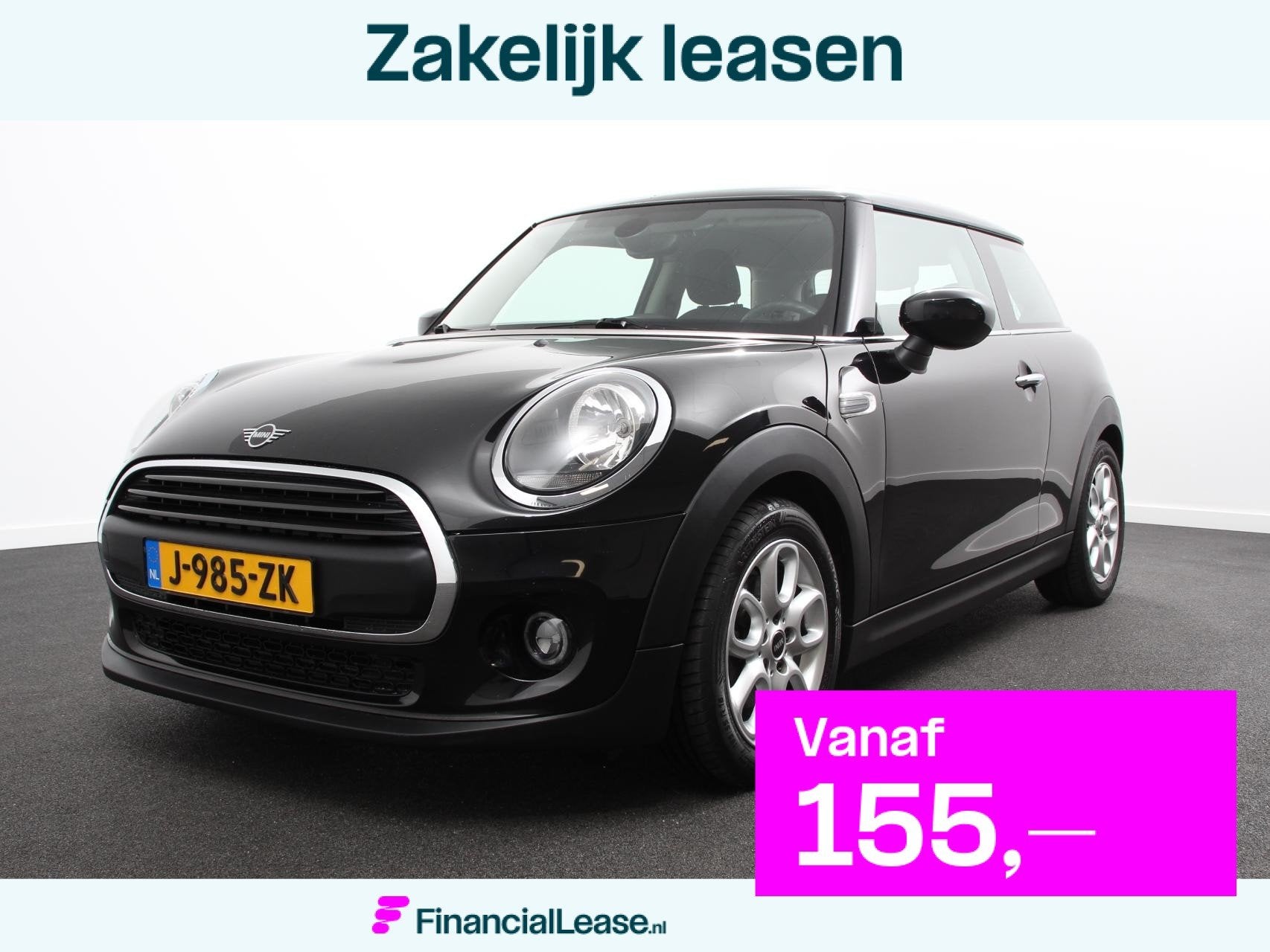 MINI One 1.5 3-DRS First Salt Airco Lichtmetalen Velgen Stoe, Voorwielaandrijving, Stof, Gebruikt, Zwart
