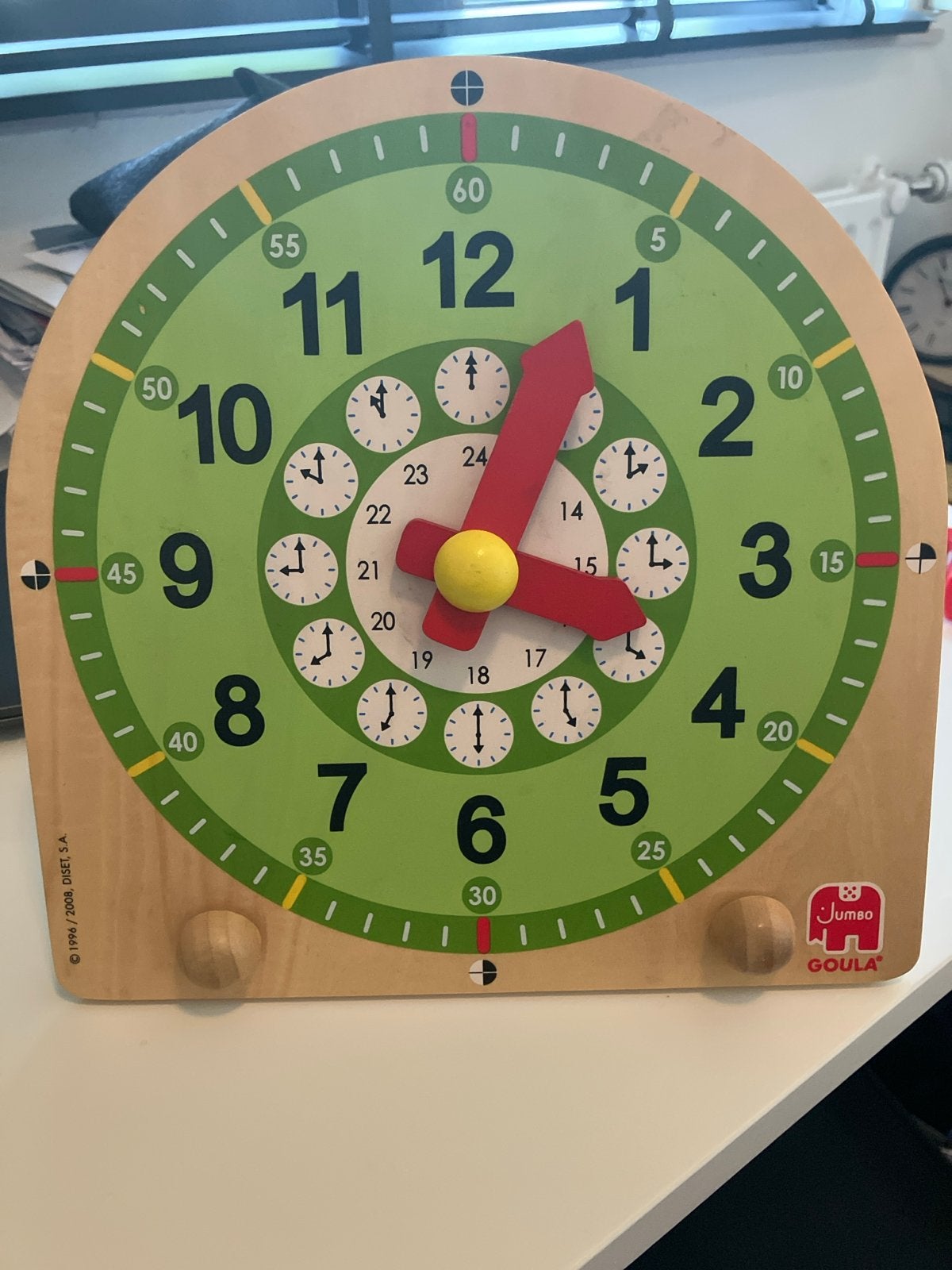 Jumbo Goula Houten Leerklok - Tijd Leren Spelen, Ophalen, Gebruikt, Ontdekken