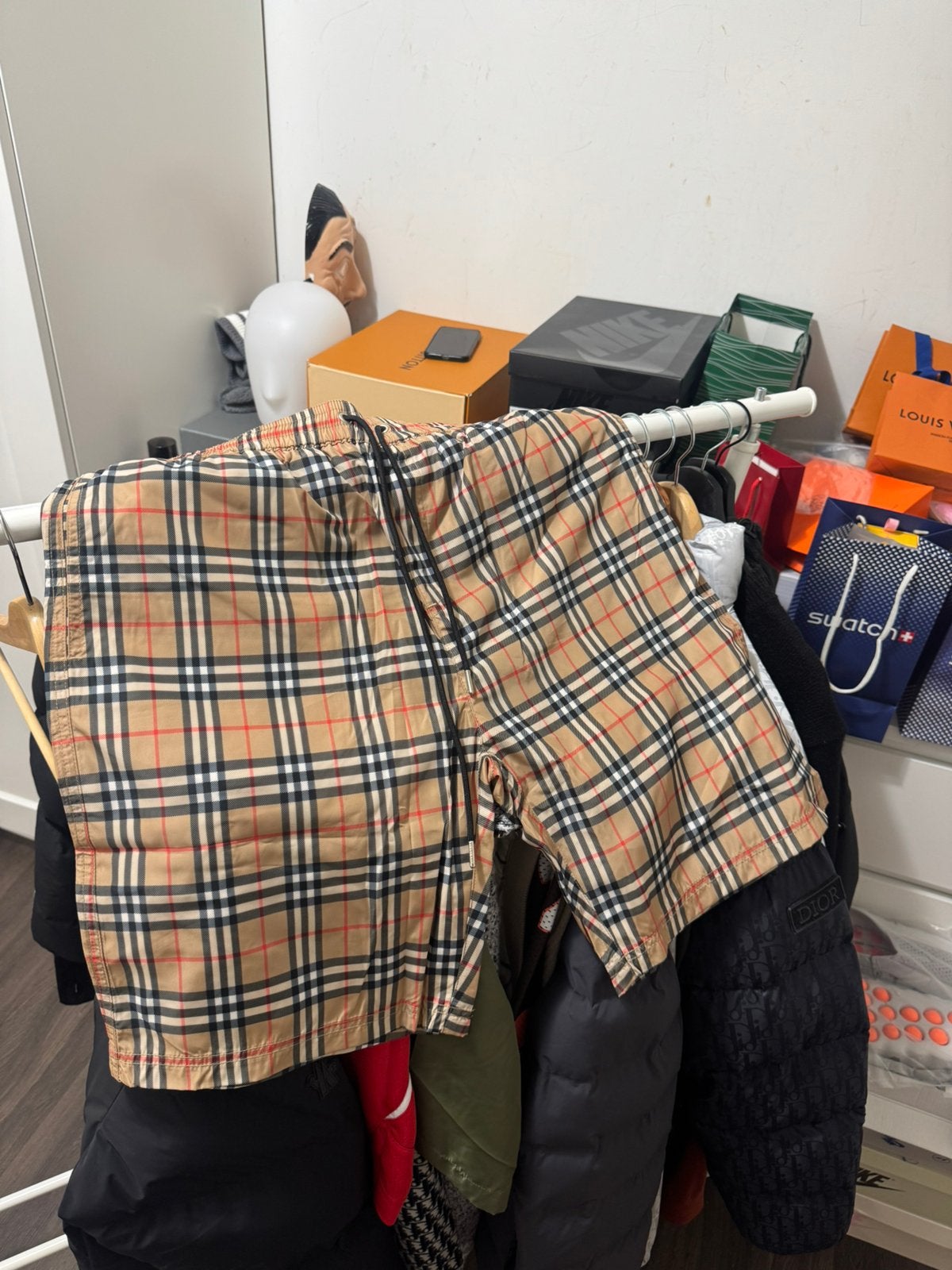 Burberry Printed Nylon Swimmingshorts, Ophalen of Verzenden