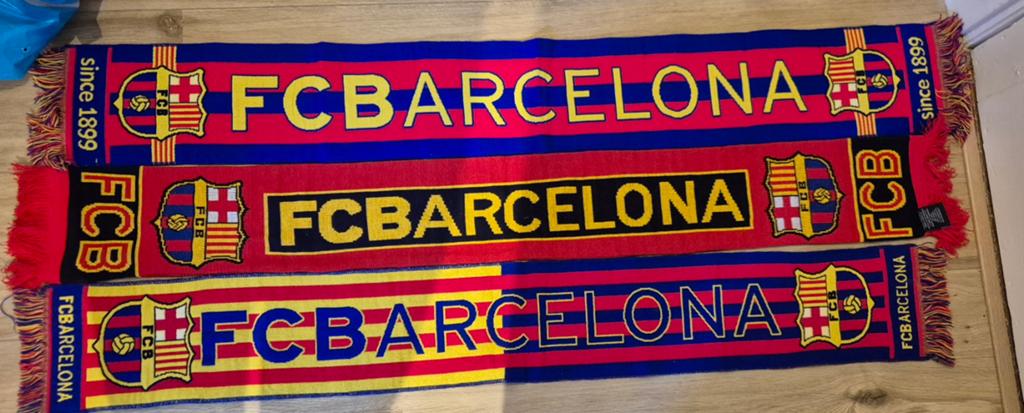 FC Barcelona Fansjaals - Set van 3, Ophalen of Verzenden, Gebruikt, Clubaccessoires