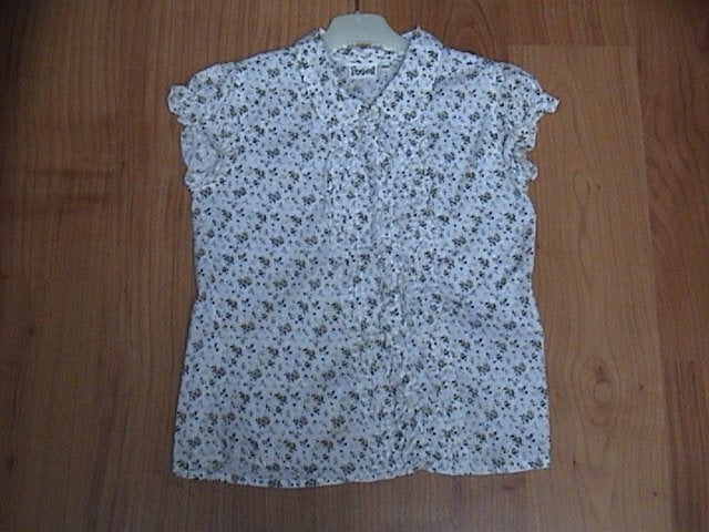 PERSIVAL witte blouse met allemaal kleine bloemetjes + roeze, Persival, Gebruikt, Meisje, Overhemd of Blouse