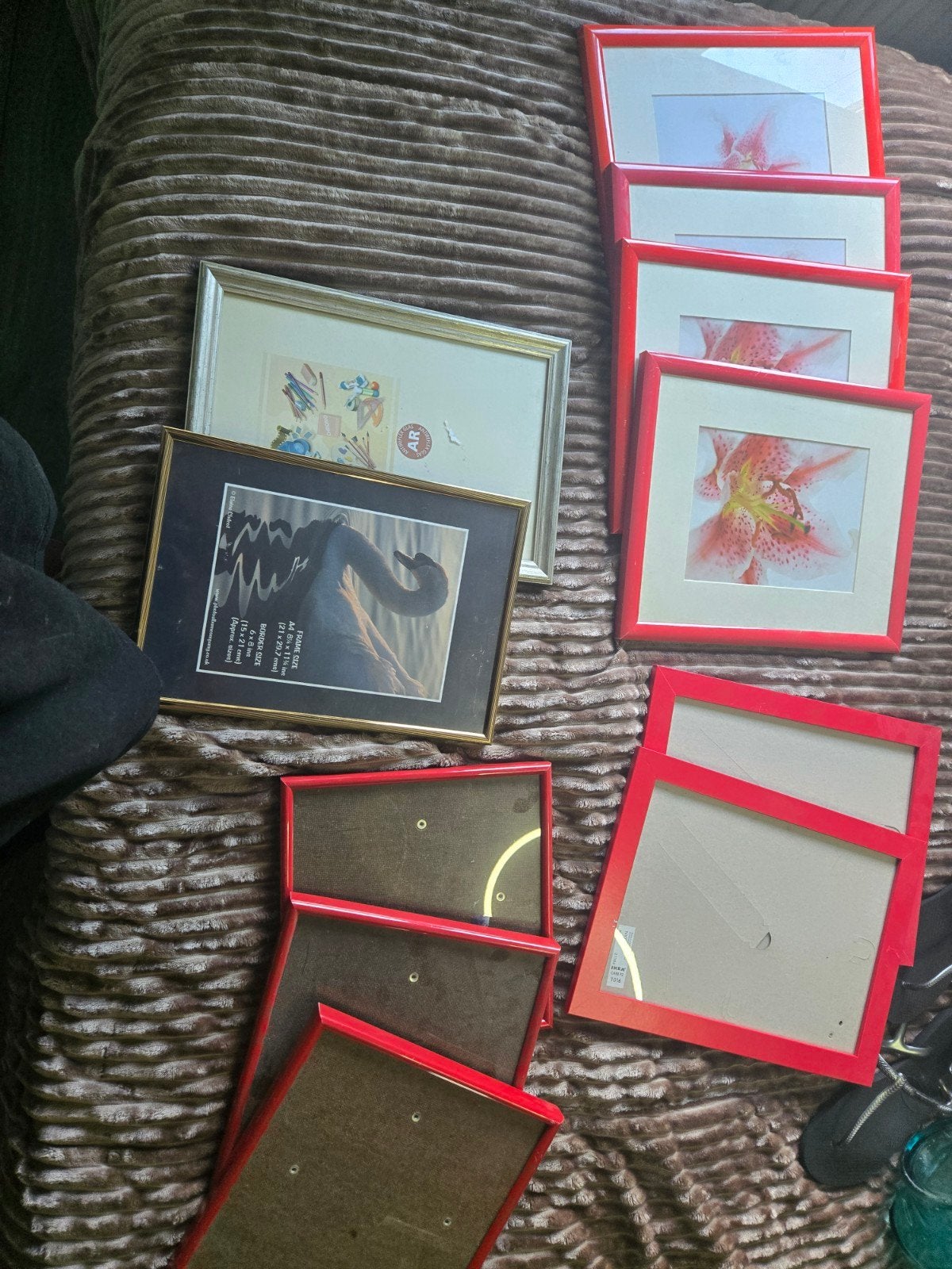 11x Fotolijst, Rood, Mooie Set Lijsten!, Ophalen of Verzenden, Gebruikt, Rood, Fotolijst