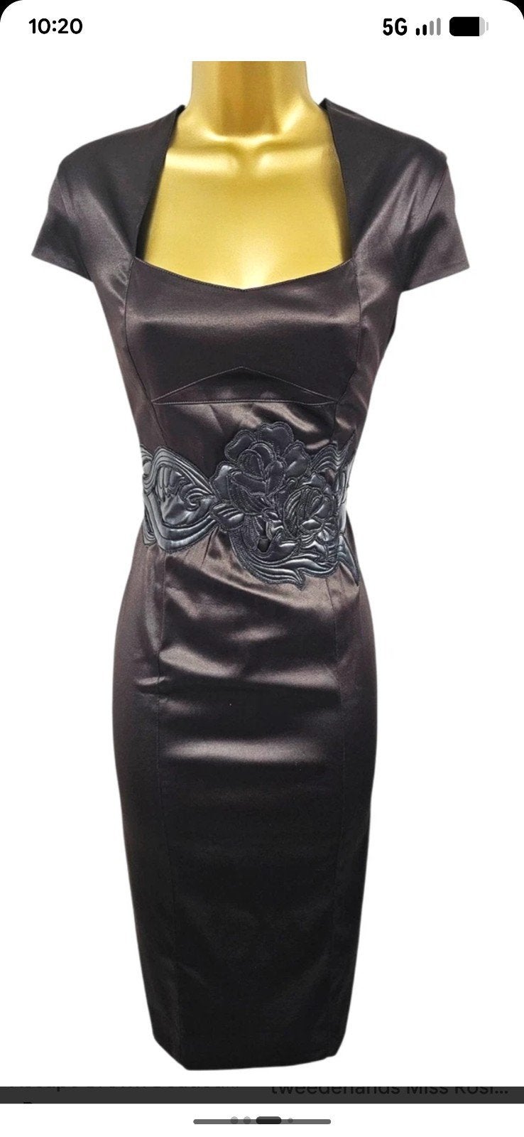 Karen millen jurk satijn, Zwart, Ophalen of Verzenden, Zo goed als nieuw, Maat 34 (XS) of kleiner