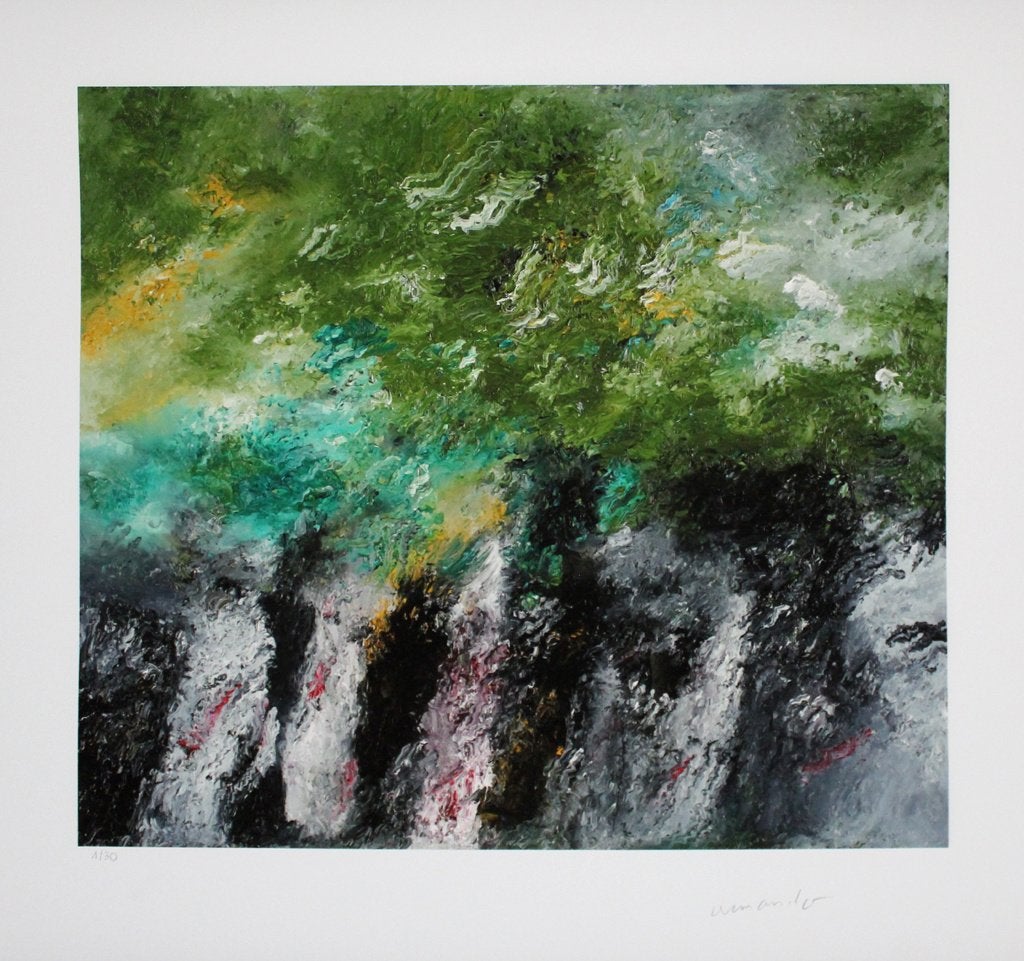Armando A'dam(1929) Giclee op Papier "Het Bos groen" Ges Gen, Antiek en Kunst, Kunst | Litho's en Zeefdrukken, Gesigneerd, Ophalen of Verzenden