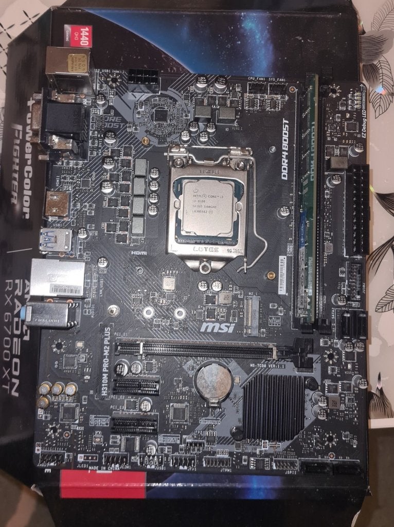 Upgradesetje 11 Ready MSI H310m + I3 8100 + 8G D4 + 128G SSD, Ophalen, LGA 1151, DDR4, Zo goed als nieuw
