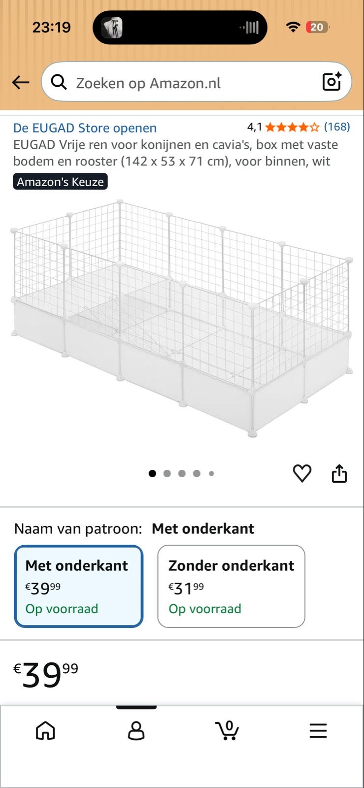 Konijnen hok voor binnen, Dieren en Toebehoren, Knaagdieren en Konijnen | Hokken en Kooien, Gebruikt, Hok, Minder dan 60 cm, 110 cm of meer