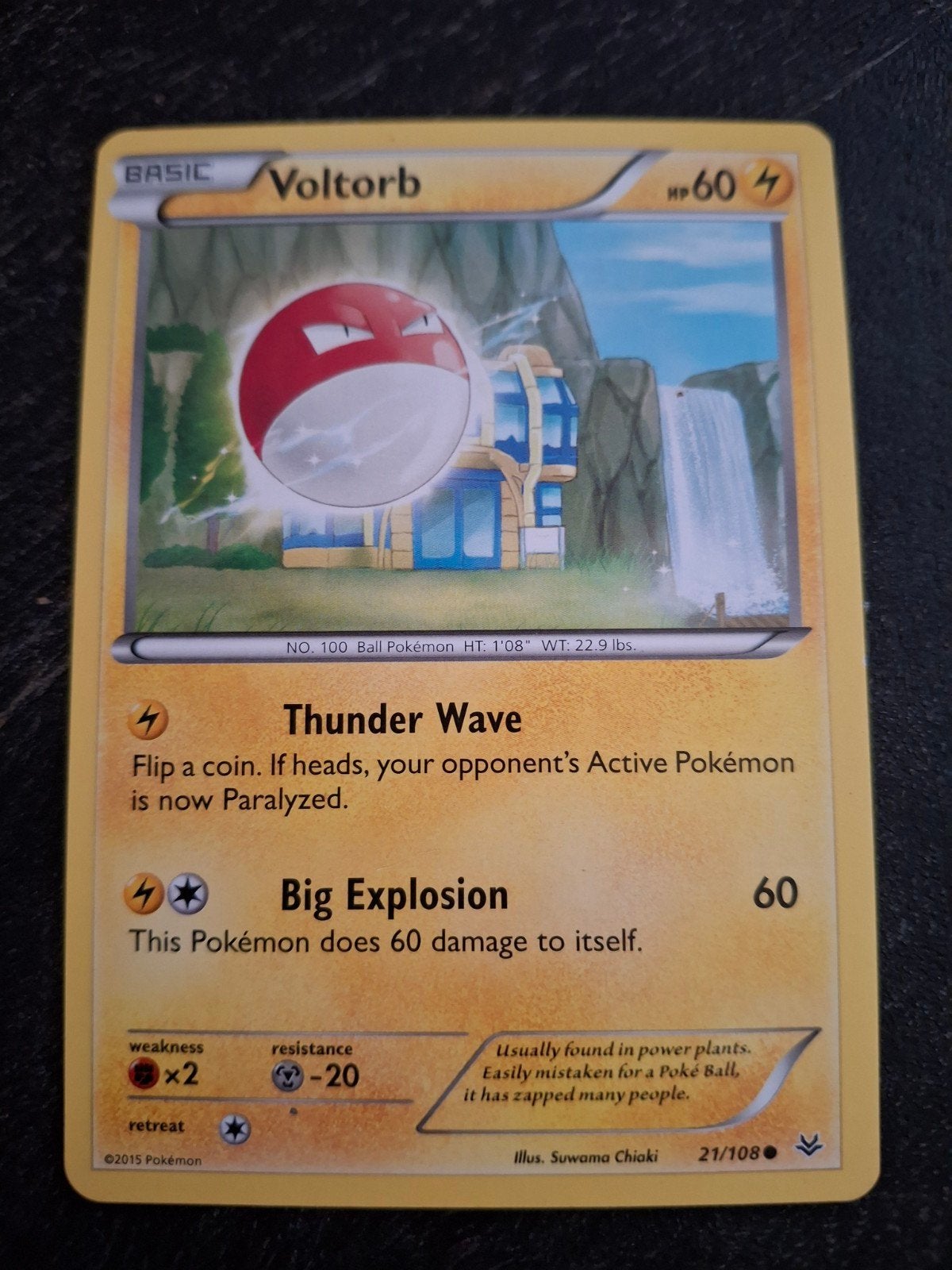 Voltorb Pokémon Kaart (XY Breakpoint 21/108), Ophalen of Verzenden, Zo goed als nieuw, Losse kaart