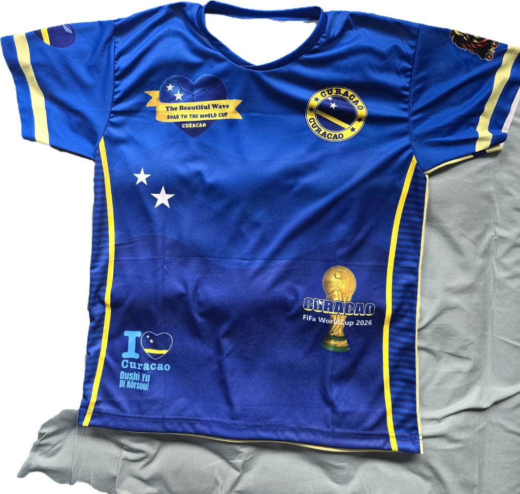 Curacau WK shirt topmodel, Verzenden, Nieuw, Overige kleuren, Korte mouw