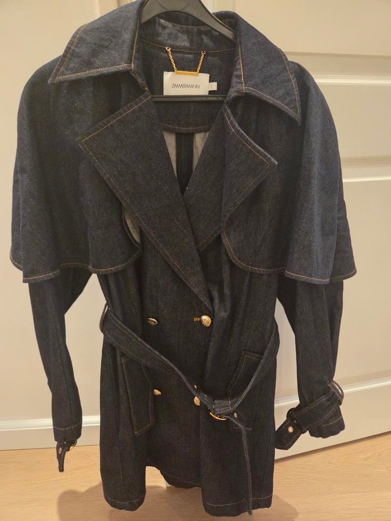 Zimmermann Originele Denim Trenchcoat, Blauw, Zimmermann, Ophalen of Verzenden, Zo goed als nieuw