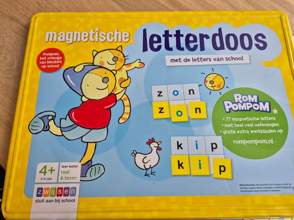 Magnetische letterdoos RomPomPom, Kinderen en Baby's, Speelgoed | Educatief en Creatief, Ophalen of Verzenden, Taal en Lezen