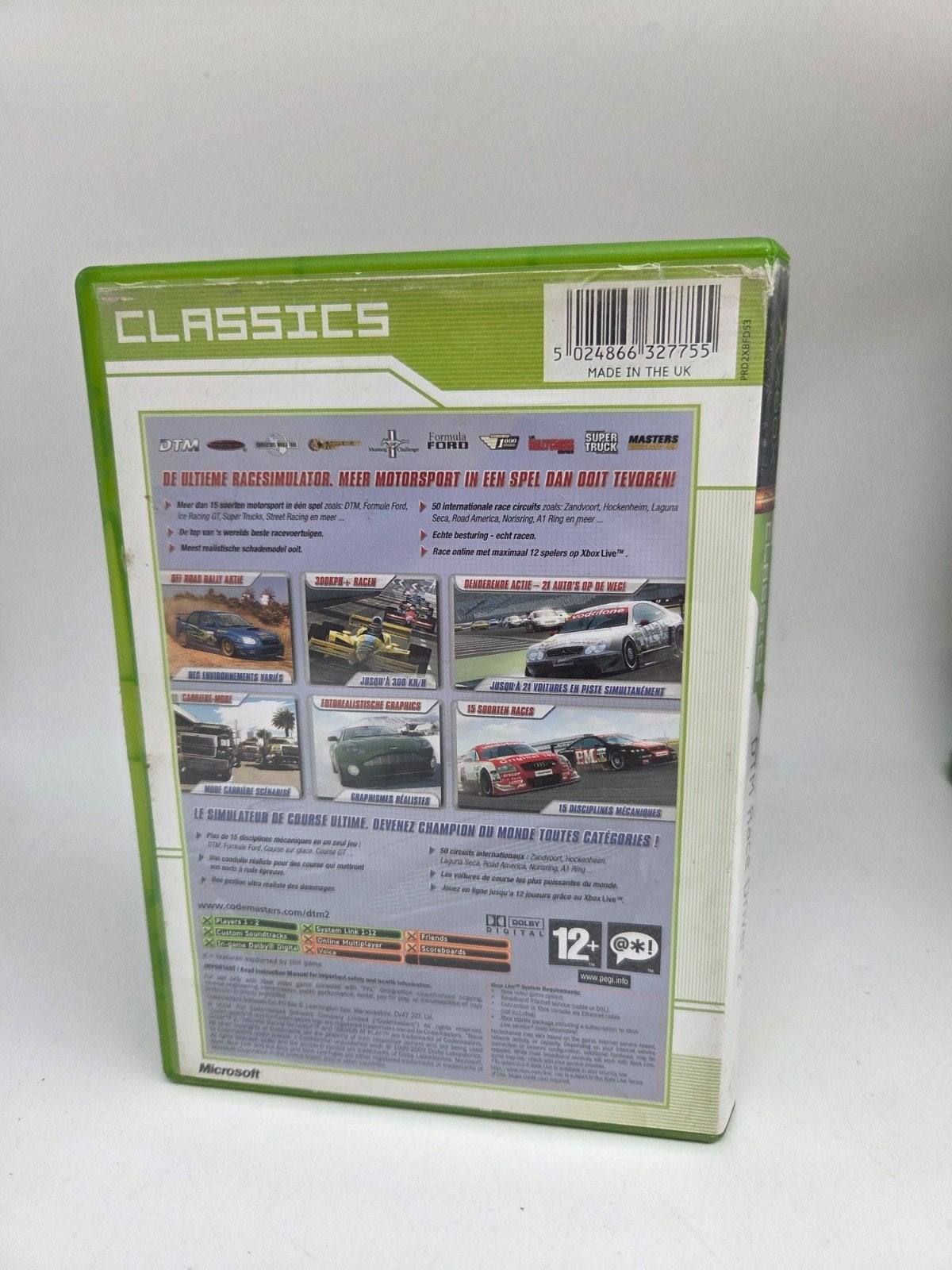 DTM Race Driver 2 Xbox Classics - Ultieme Racesimulator, Online, Gebruikt, Codemasters Software Company Ltd., Stoneythorpe, Southam, Warwickshire, CV47 2DL, UK