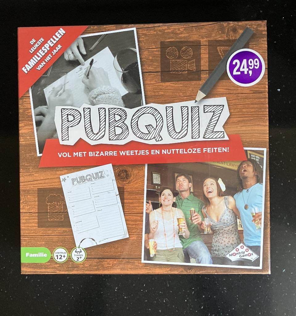 Pubquiz bordspel - nog in de folie, Hobby en Vrije tijd, Gezelschapsspellen | Bordspellen, Ophalen of Verzenden, Nieuw, Identity Games
