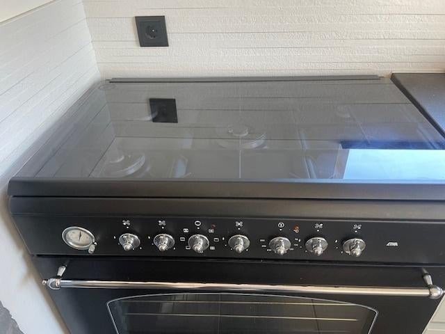 Etna gasfornuis zwart 90cm, Witgoed en Apparatuur, Fornuizen, Ophalen, Gebruikt, 60 cm of meer, Gas