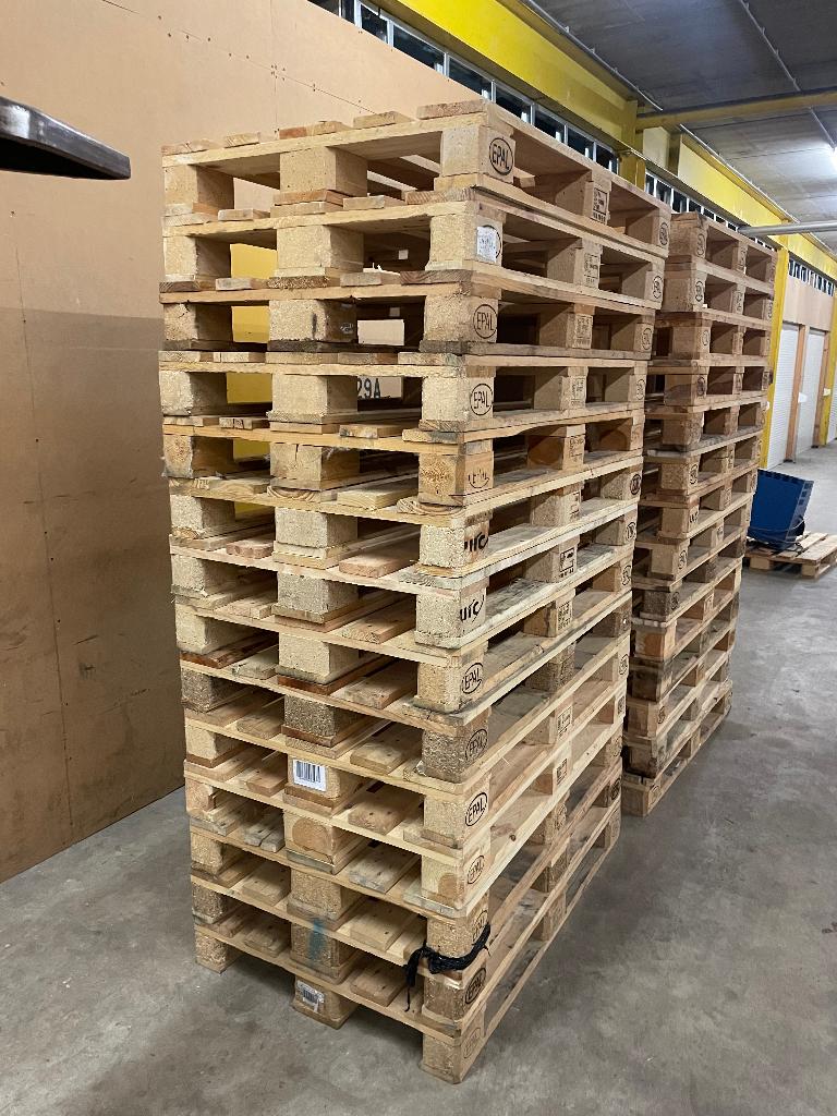 partij pallets, Ophalen, Zo goed als nieuw, 50 mm of meer, Pallet