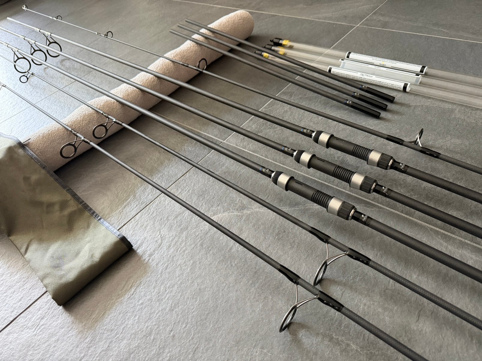 3 x Free Spirit hi-s Carp 12ft 3lbs 50mm + Extensions NWST, Watersport en Boten, Hengelsport | Karpervissen, Ophalen, Zo goed als nieuw