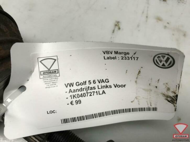 vw golf 5 6 vag aandrijfas links voor 1k0407271la, Auto-onderdelen, Gebruikt, Volkswagen, Volkswagen AG, Berliner Ring 2
38440  Wolfsburg, DE
