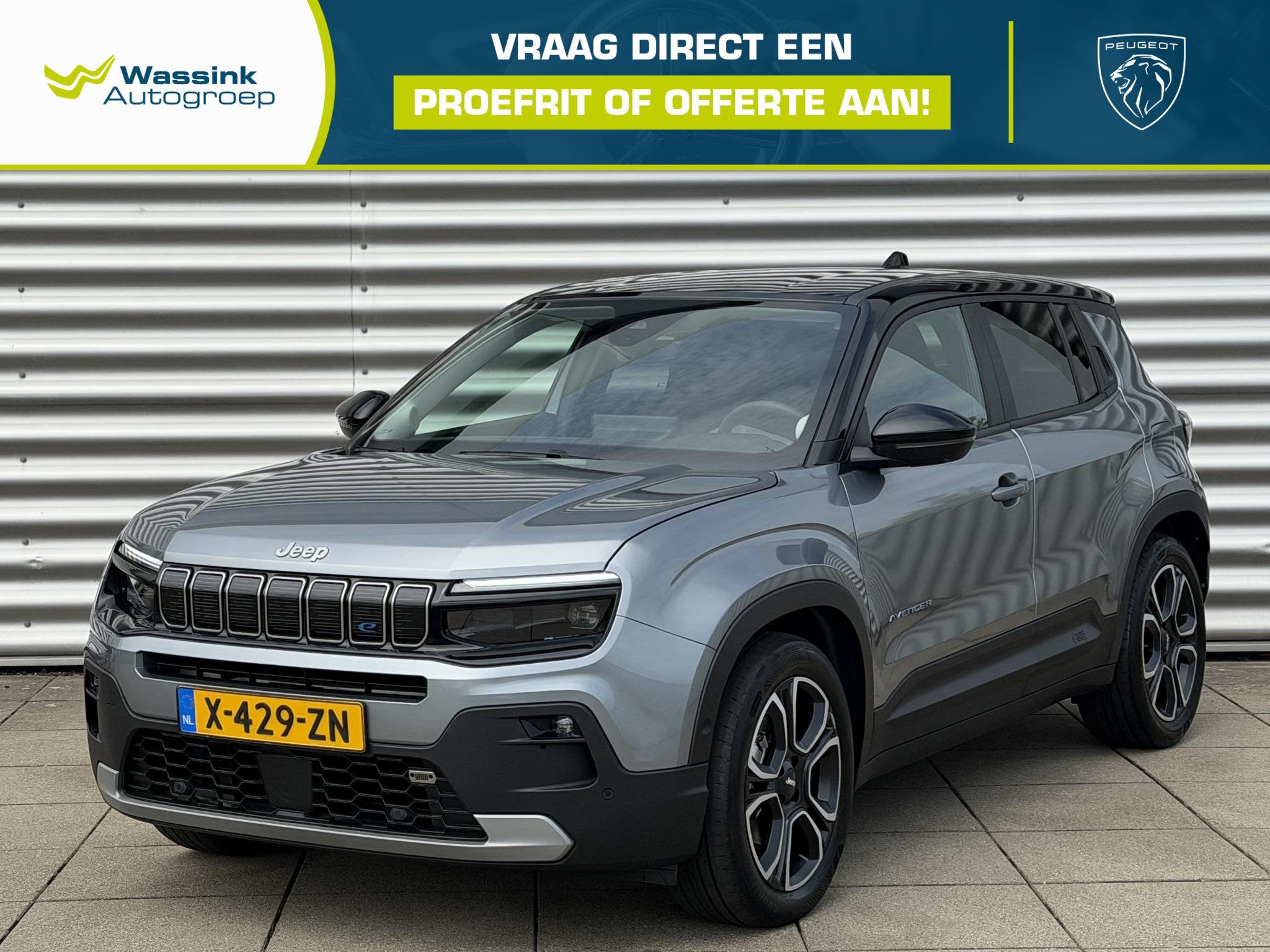 Jeep Avenger 1st Edition 54 kWh | Navigatie | SOH 95% | Came, Auto's, Gebruikt, 156 pk, Leder en Stof, Origineel Nederlands