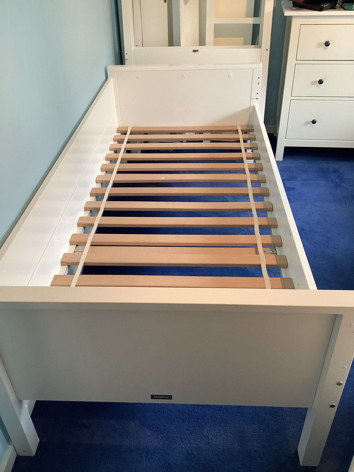 Bopita Hoogslaper Wit - Combi Flex XL met buroblad, Ophalen, Verstelbaar, 90 cm, Eenpersoons