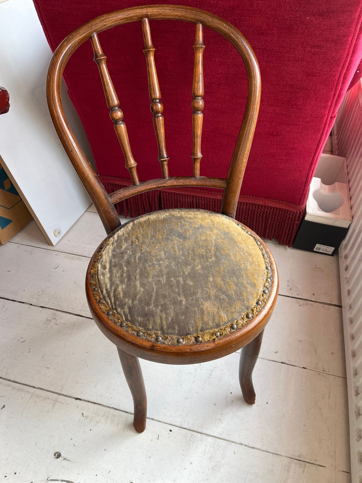 Antieke miniatuur bentwood stoeltje in Thonet stijl ca. 1900, Antiek en Kunst, Ophalen