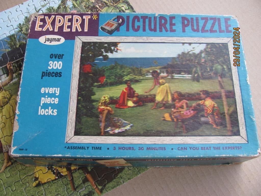 VINTAGE 300 pcs PUZZEL jaren 50 60 JAYMAR foto HAWAII Pan Am, Verzamelen, Ophalen of Verzenden, Gebruikt, Overige typen
