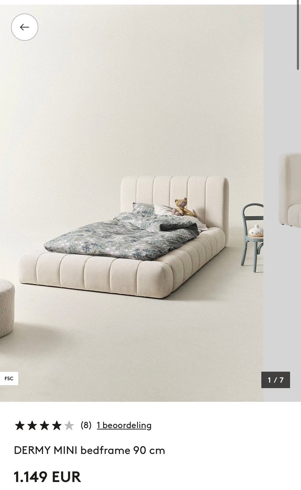Jotex Derby Mini vloerbed te koop, Ophalen, Zo goed als nieuw, Tweepersoons, Hout