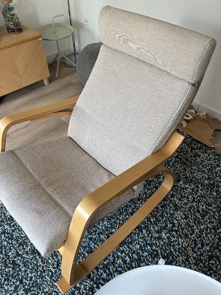 Poang Schommelstoel, Ophalen, Gebruikt, Wit, Scandi Ikea