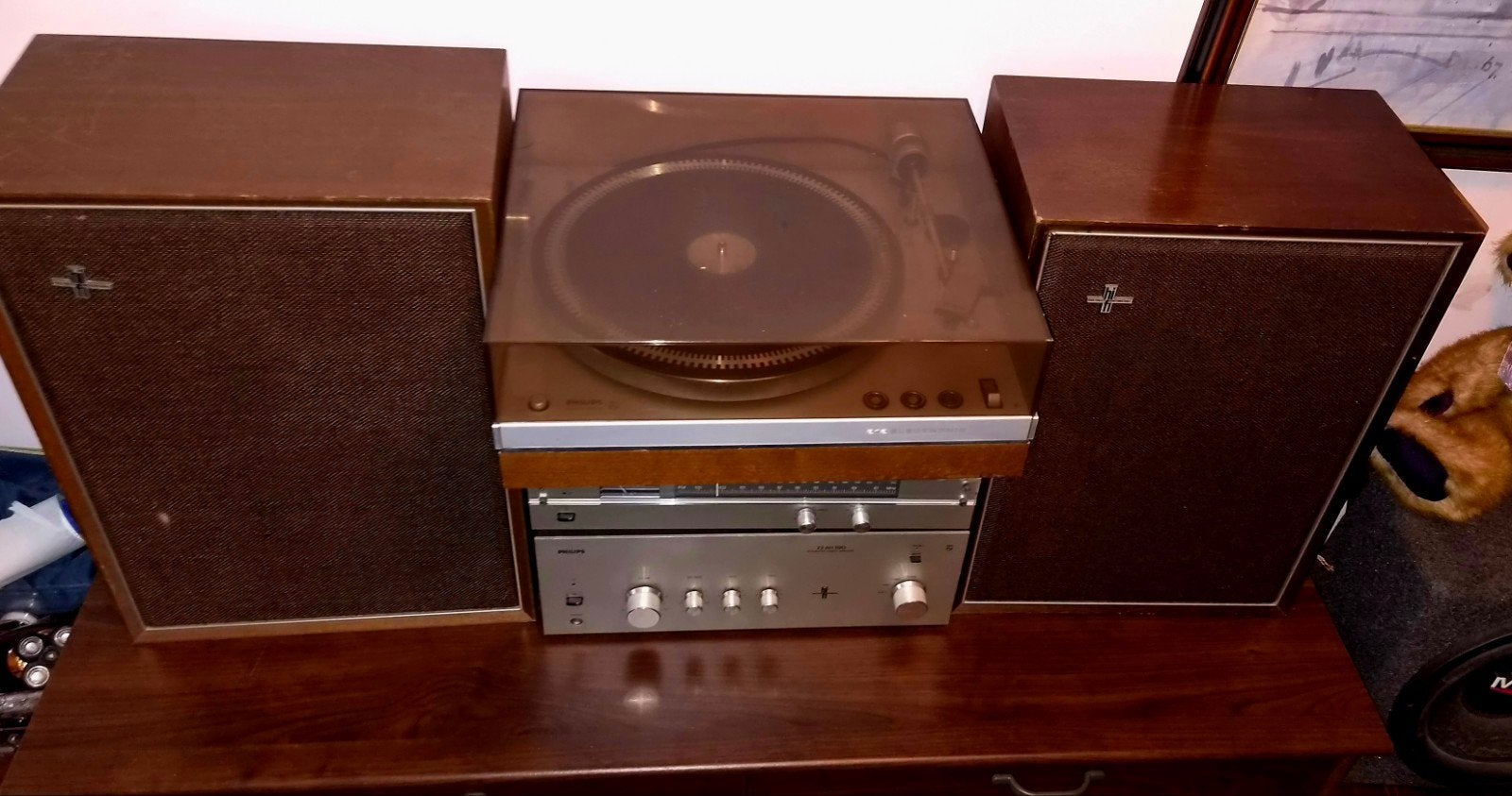Philips pick-up, tuner, versterker & spea, Ophalen, Philips, Gebruikt, Losse componenten