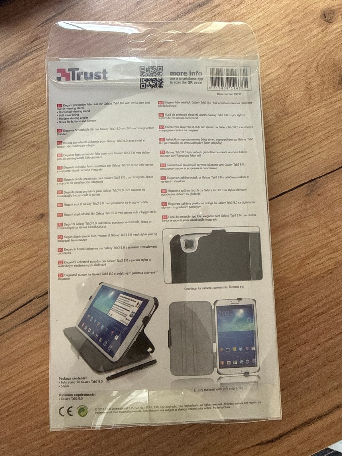 Trust Folio Stand voor Samsung Galaxy Tab 3 8.0 met Stylus P, Computers en Software, Ophalen of Verzenden, Nieuw, 8 inch
