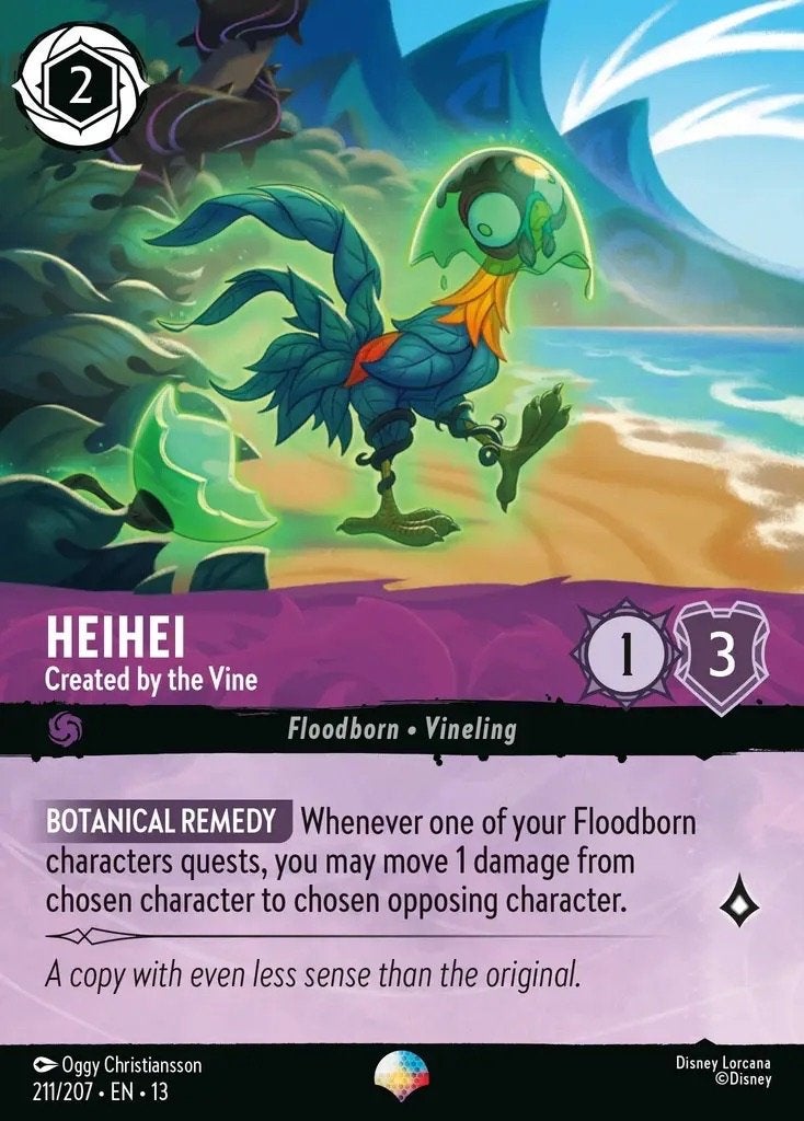 Disney Lorcana - Attack of The Vine - 013-211 - HeiHei, Ophalen of Verzenden, Nieuw, Losse kaart, Foil