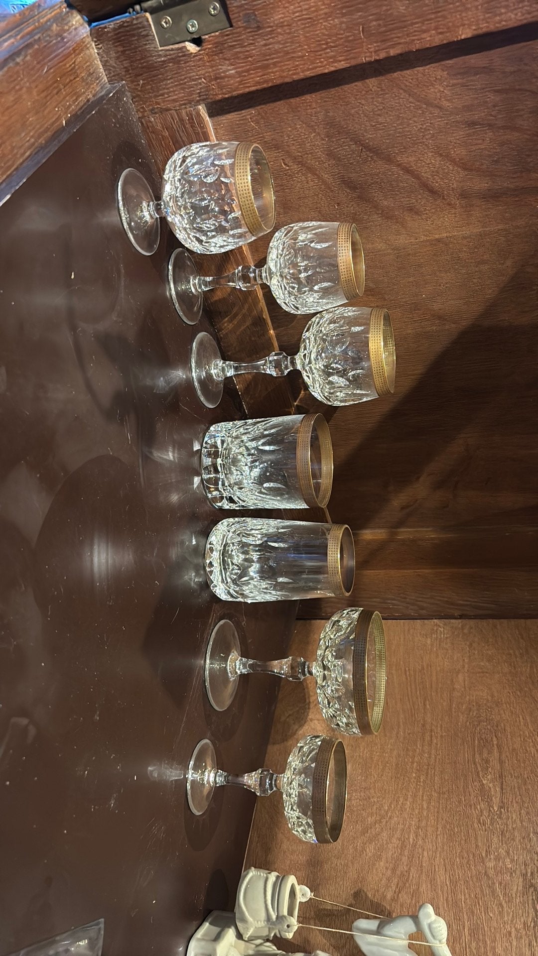 Hutschenreuther Drache Goldraute kristallen glasservies, Ophalen, Gebruikt, Kristal