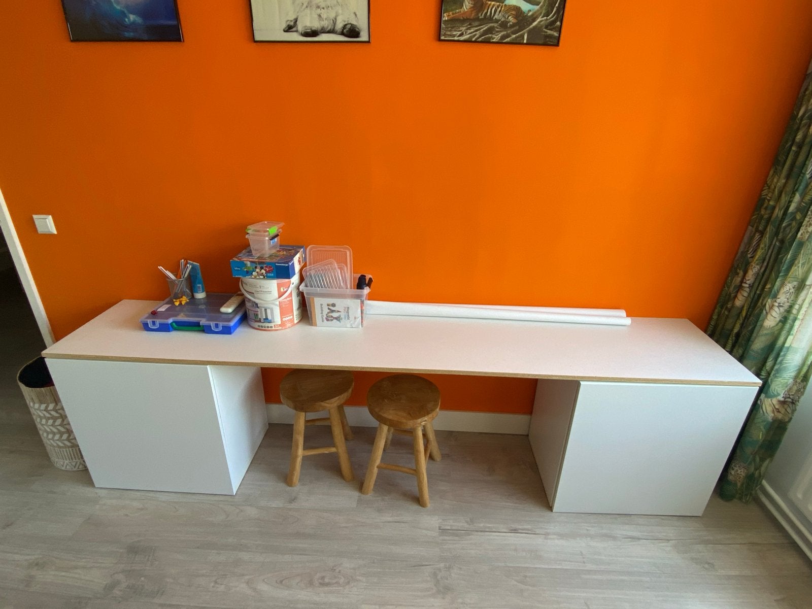 Speeltafel met opbergruimte, Ophalen, Opbergruimte, Gebruikt, Spaanplaat of MDF