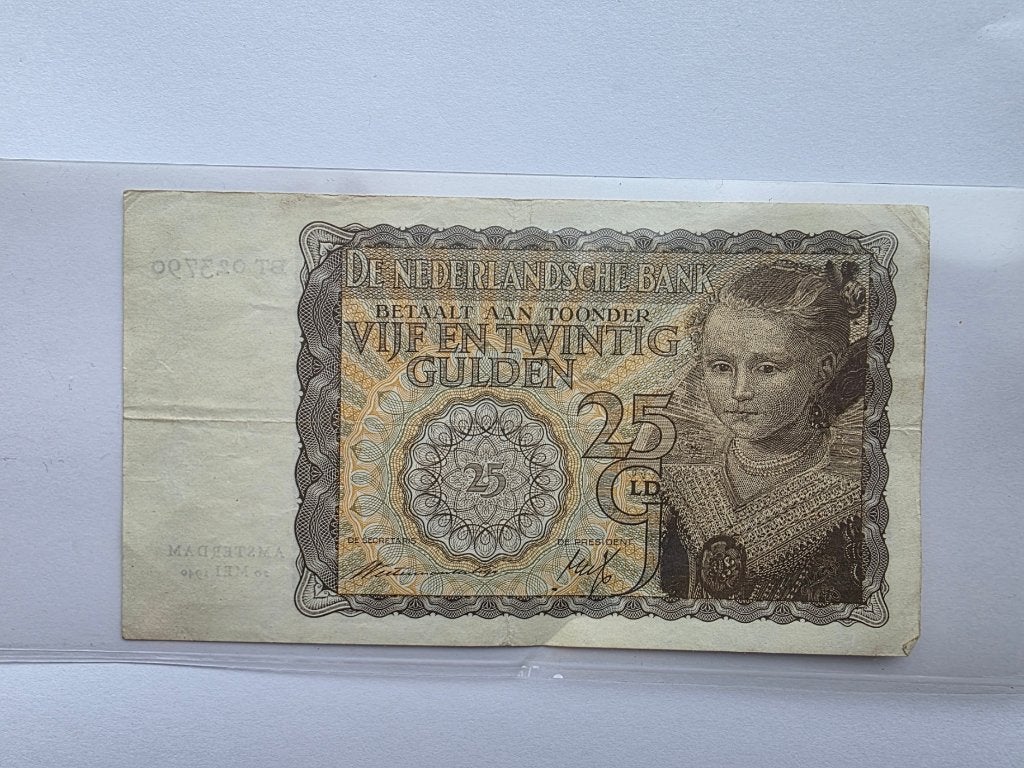 25 gulden 1940 "Prinsesje", Postzegels en Munten, Ophalen of Verzenden, 25 gulden, Los biljet