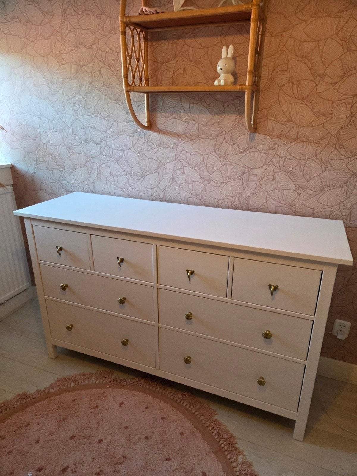 Ikea Hemnes commode / ladekast incl. gouden sierknoppen, Ophalen, 50 tot 70 cm, 90 tot 105 cm, 100 cm of meer