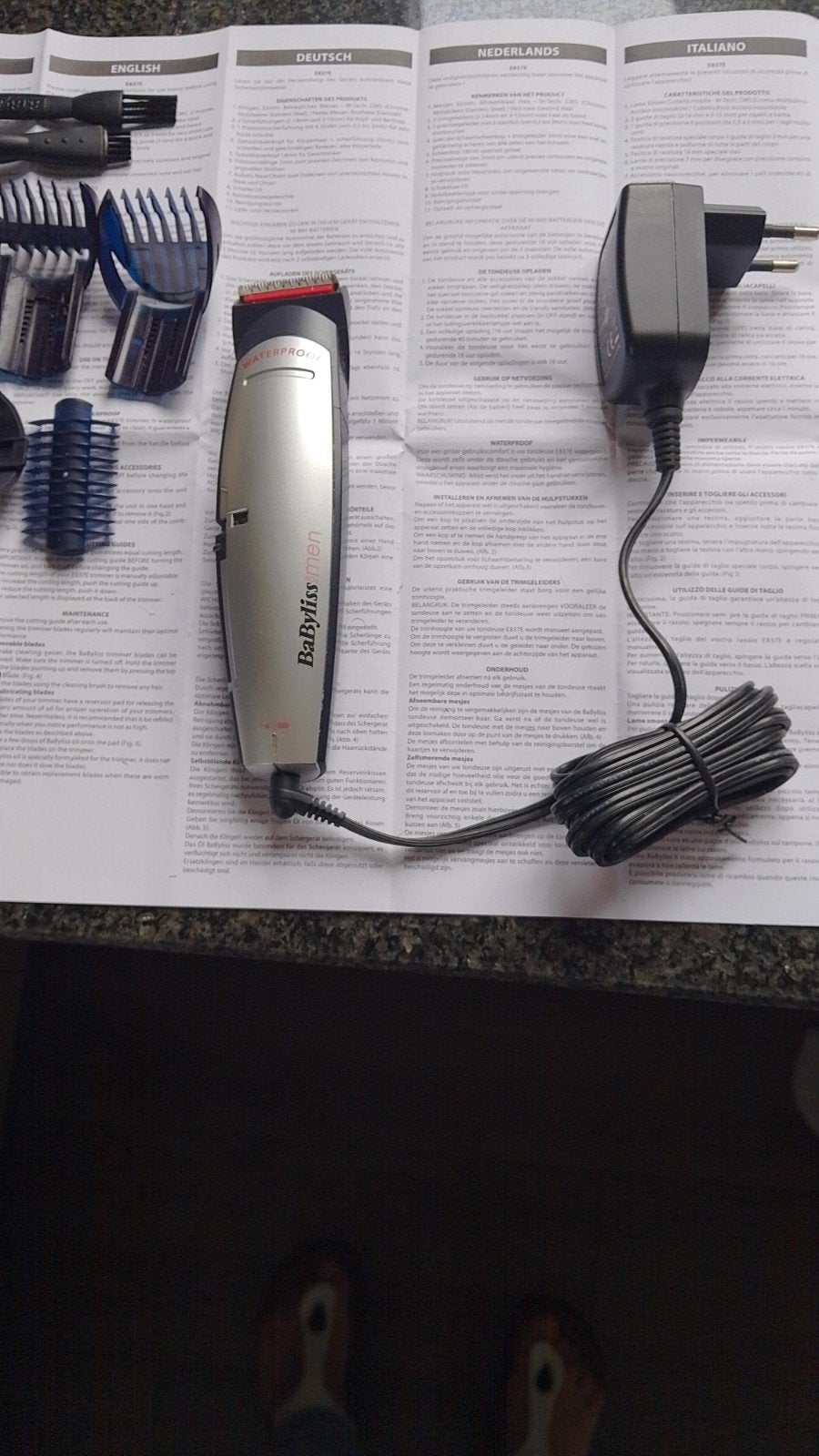 BaByliss Men X-10 tondeuse/trimmer met accessoires, Ophalen of Verzenden, Gebruikt, Scheren en Epileren