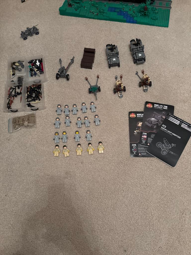 Lego Brickmania Militair Diorama met Voertuigen en Soldaten, Ophalen of Verzenden, Zo goed als nieuw, Jongen