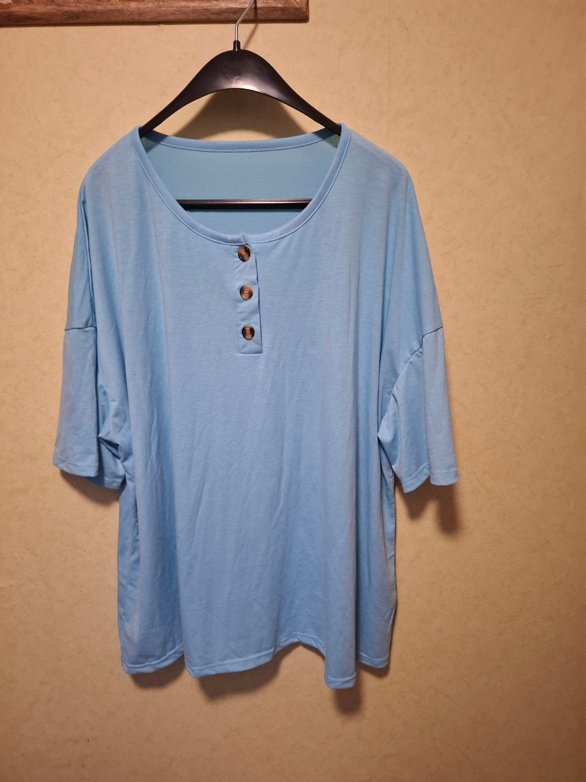 Mooi blauw shirt van Temu, maat 54, Blauw, Maat 46/48 (XL) of groter, Ophalen of Verzenden, Zo goed als nieuw
