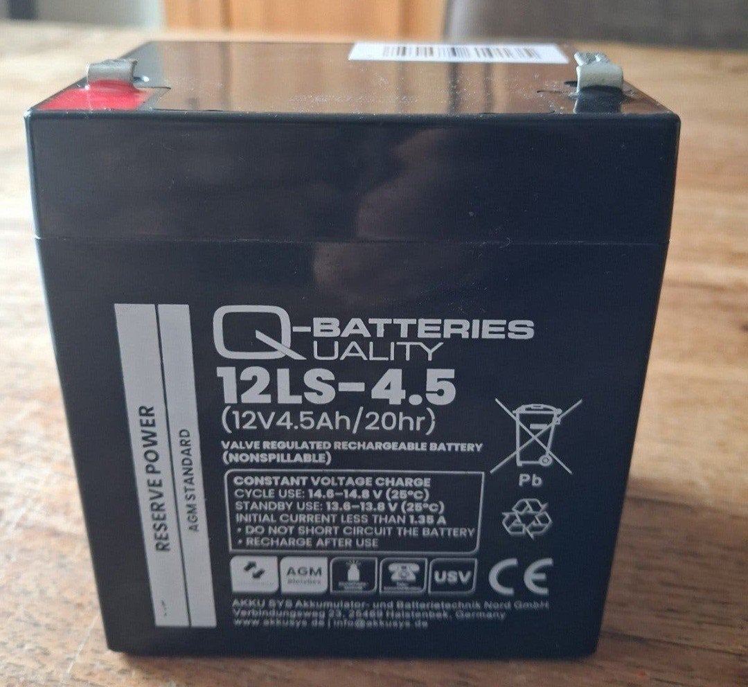 Q-Batteries 12LS-4.5 12V 4.5Ah AGM accu, Ophalen of Verzenden, Nieuw