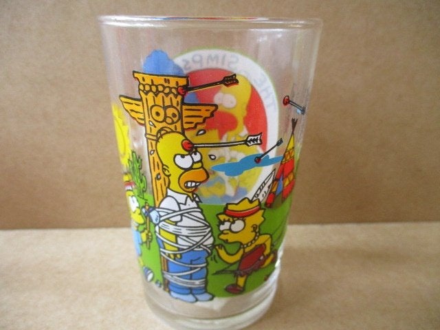 adv11206 simpsons glas 2, Ophalen, Overige figuren, Gebruikt, Overige typen