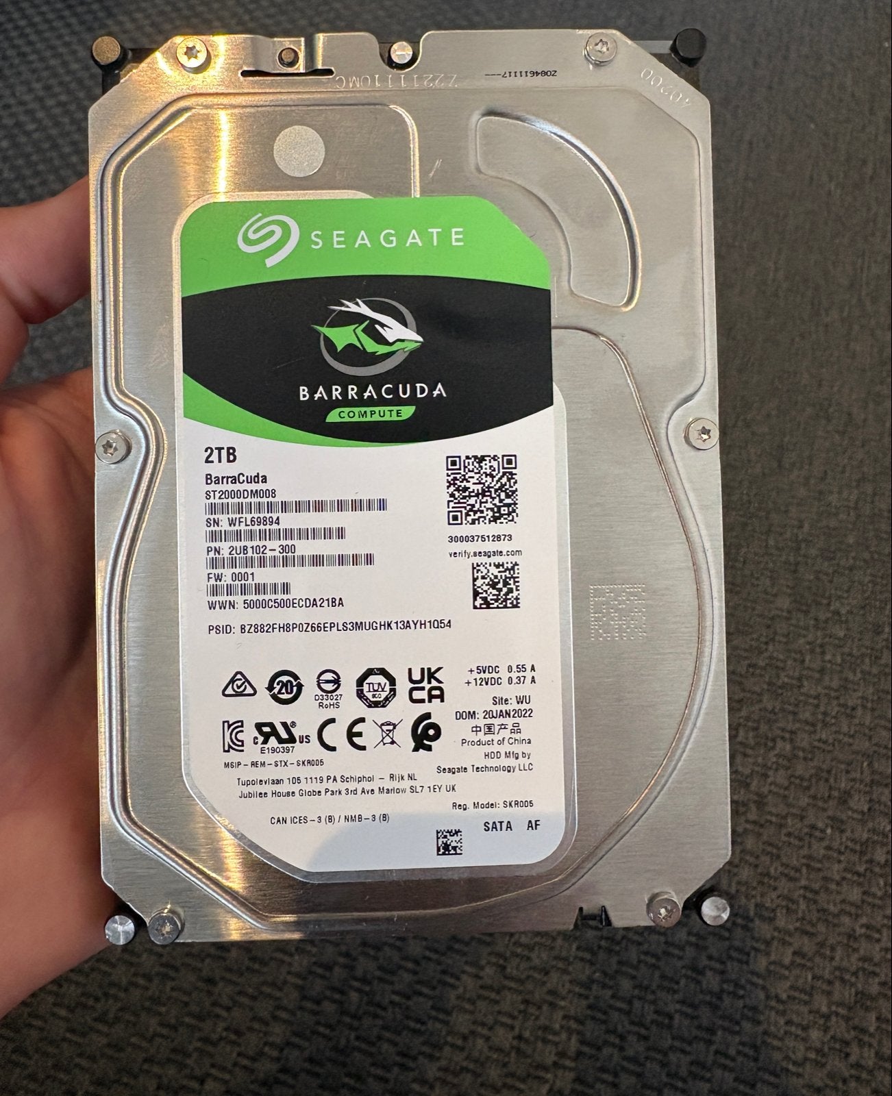 Seagate Barracuda 2TB HDD - SATA - Intern, Computers en Software, Harde schijven, Ophalen, Intern, Nieuw, Desktop