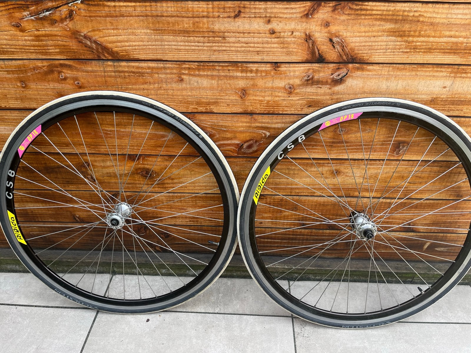 RIGIDA CSB DP18 Wielset met Campagnolo naven, Wiel, Gebruikt, Ophalen of Verzenden, Aluminium
