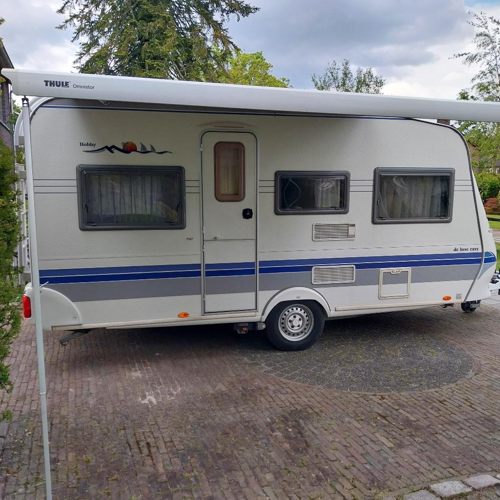 Te koop Hobby caravan, Caravans en Kamperen, Rondzit, Hobby, Schokbreker, 5 tot 6 meter