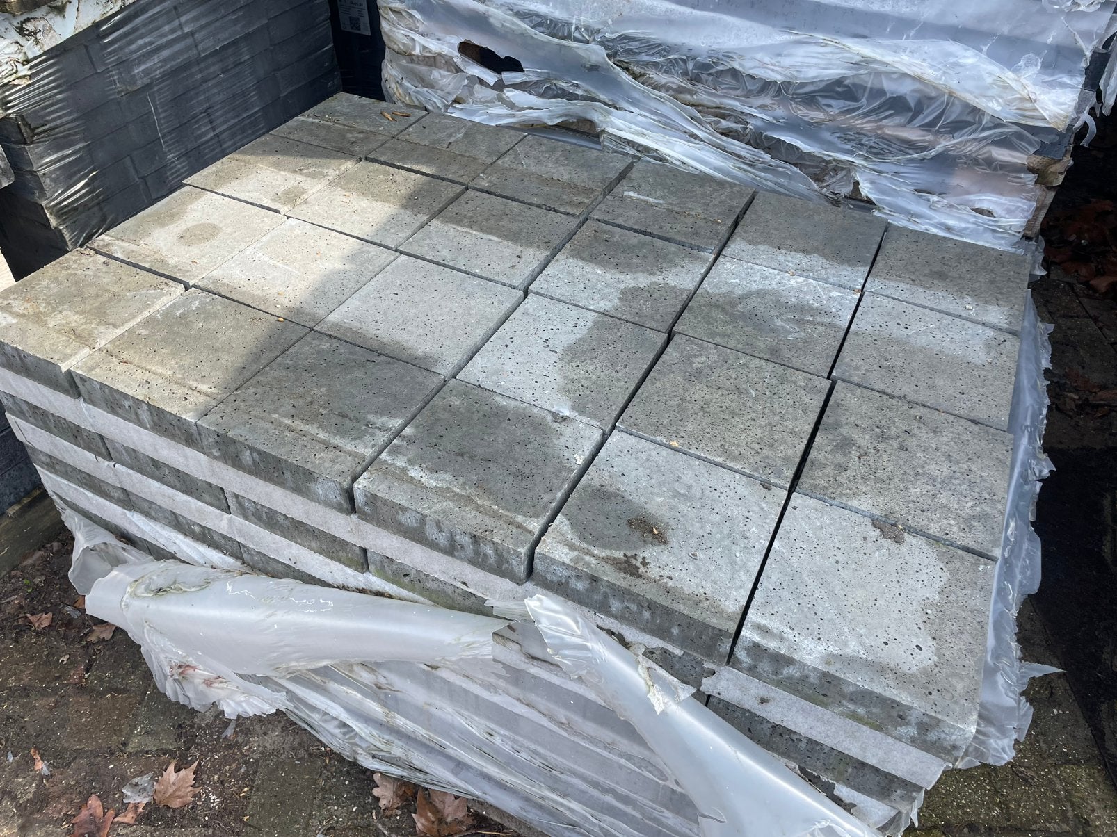 oud Hollandse tegels 20x20x5cm Grijs en Antraciet RESTPARTIJ, Ophalen, Nieuw, Beton, Terrastegels
