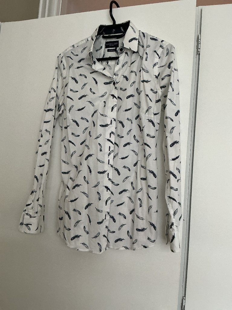 Blouse van Cavallaro Napoli maat 42 stretch, Ophalen of Verzenden, Zo goed als nieuw, Maat 42/44 (L), Blauw