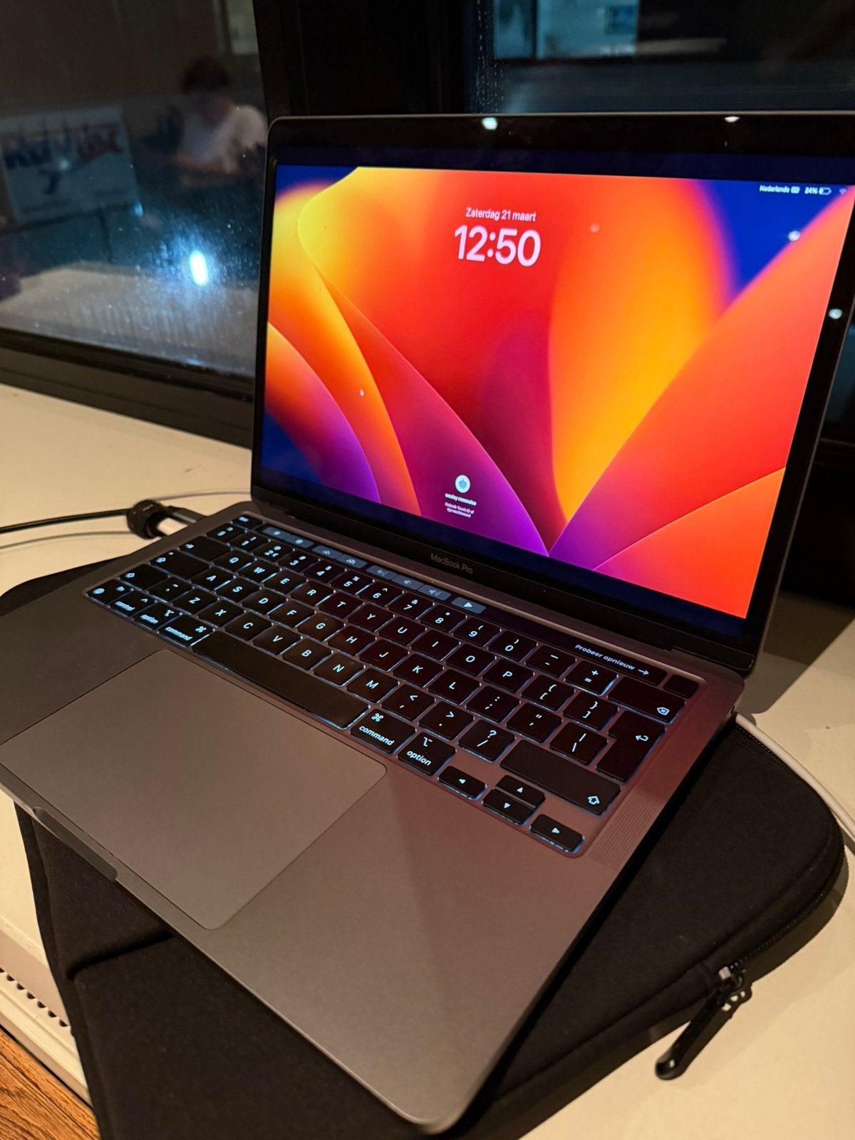 Macbook pro 13 inch M2 99% batterijconditie!, MacBook Pro, 256 GB, Qwerty, 13 inch